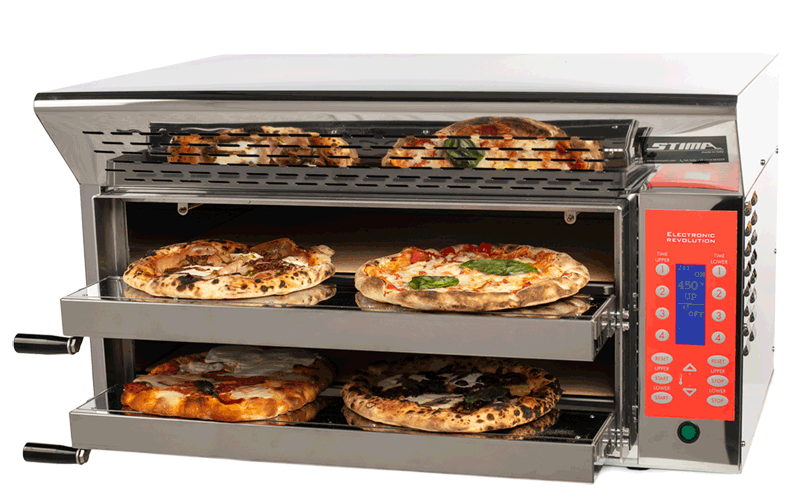 Forno elettrico per pizza camera doppia refrattaria-Macchine del gusto